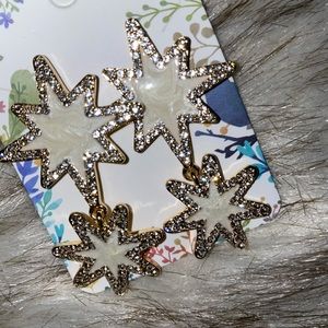 Crystal-trimmed star ⭐️ drop earrings